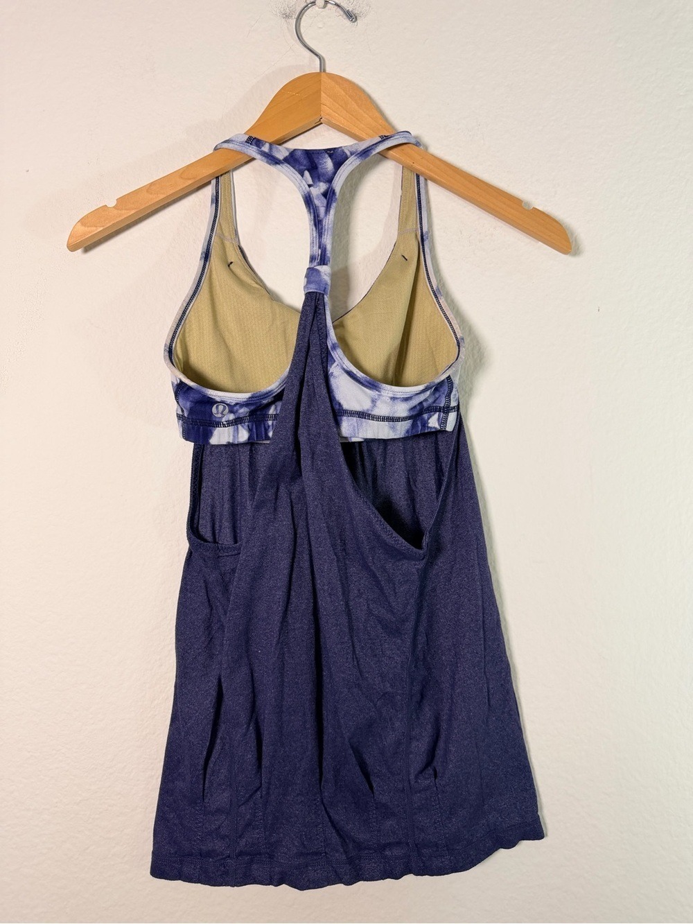 Lululemon Tank Top Blue Racerback Built In Bra Size Small - Picture 6 of 8